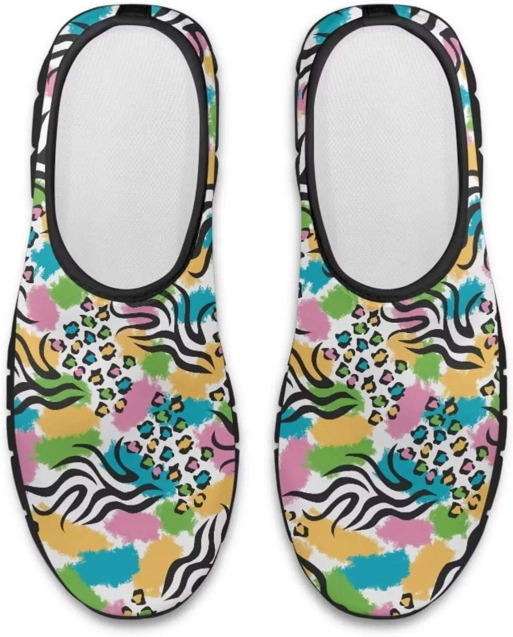 Animal Print Loafers for Women Dressy Non Slip Breathable Athletic Sneaker Lightweight Low Cut Tennis Shoes Flat Walking Driving Shoe