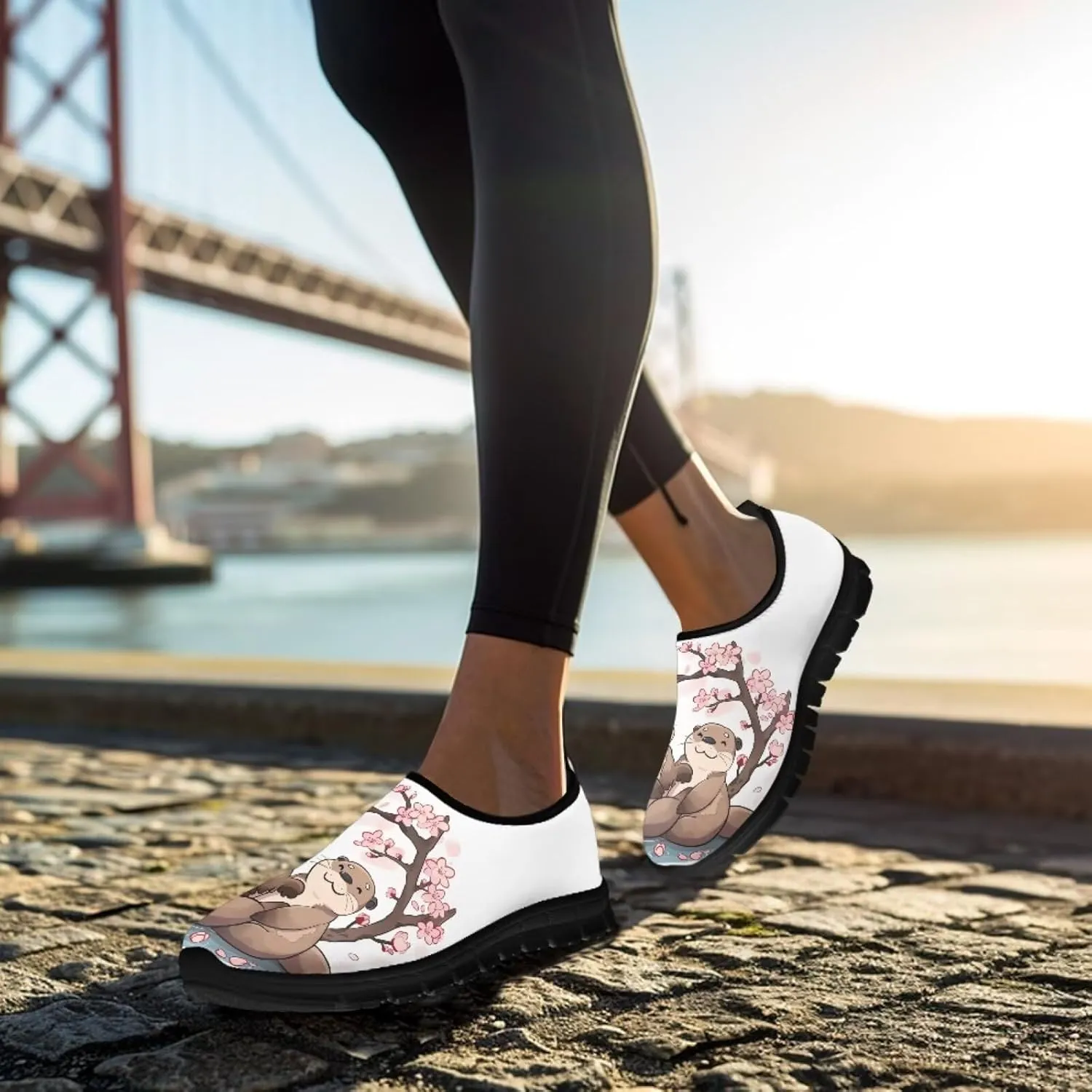 Animal Print Low Cut Sneakers Comfort Womens Slip On Loafers Walking Tennis Shoes Laceless Lightweight Round Toe Arch Support Sneaker