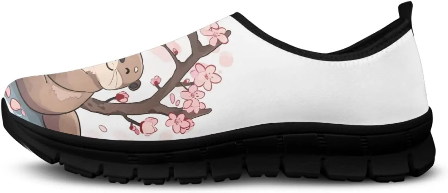 Animal Print Low Cut Sneakers Comfort Womens Slip On Loafers Walking Tennis Shoes Laceless Lightweight Round Toe Arch Support Sneaker