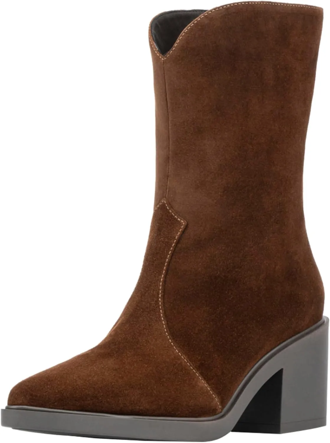 Aquatalia Women's Celesta Boots, Suede Upper, Breathable Signature Fabric Lining, Pointed Toe, Rubber Outsole