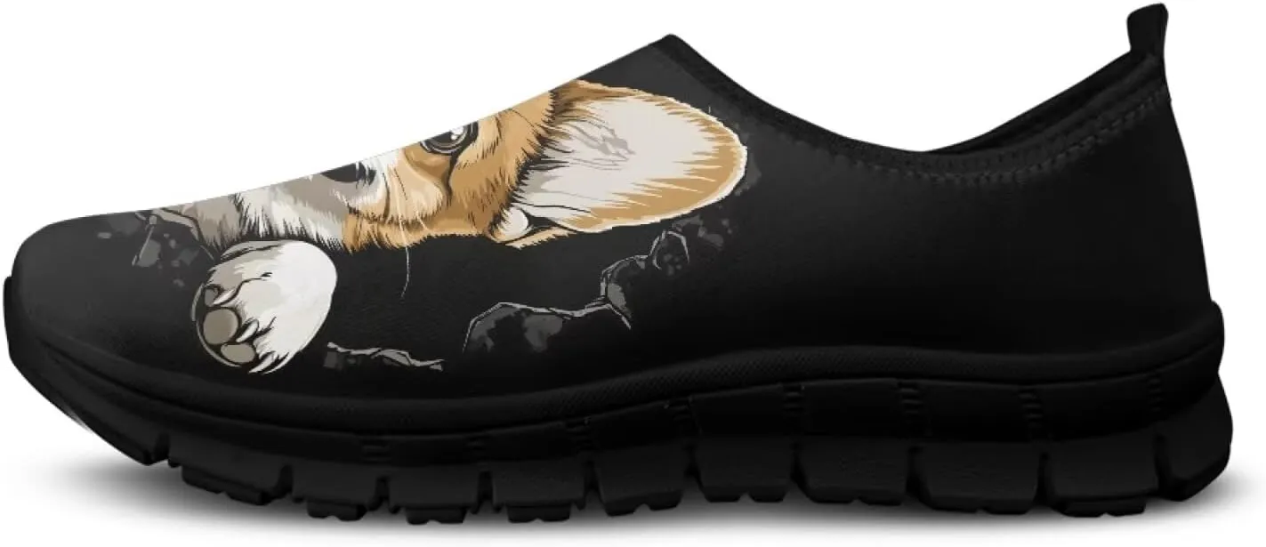 Dogs Loafers Sneakers for Women Fashion Tennis Shoes Slip On Lightweight Walking Low Cut Sneaker Comfort Soft Sole Shoe Loafer