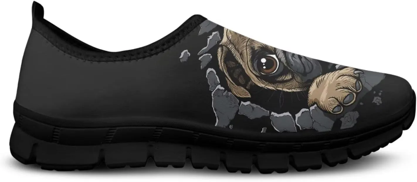Dogs Loafers Sneakers for Women Fashion Tennis Shoes Slip On Lightweight Walking Low Cut Sneaker Comfort Soft Sole Shoe Loafer