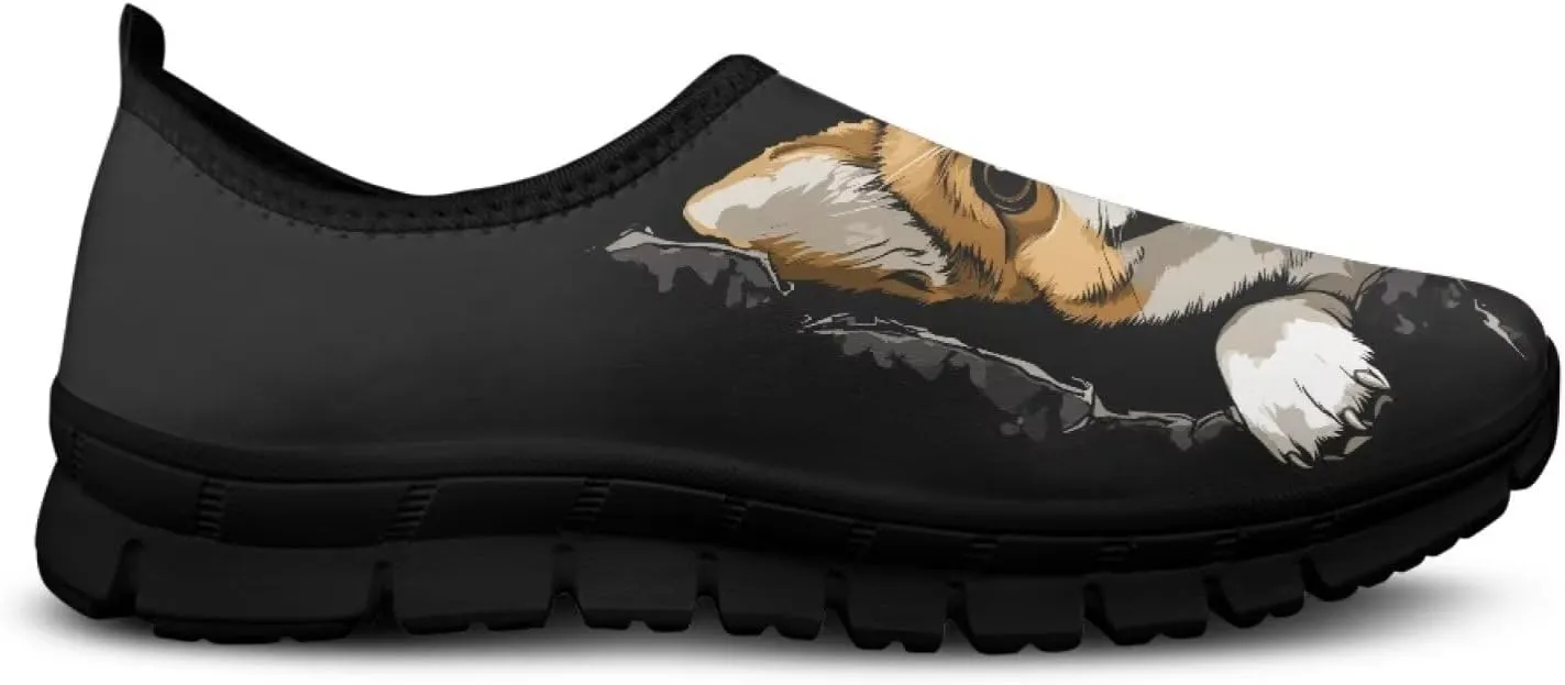Dogs Loafers Sneakers for Women Fashion Tennis Shoes Slip On Lightweight Walking Low Cut Sneaker Comfort Soft Sole Shoe Loafer