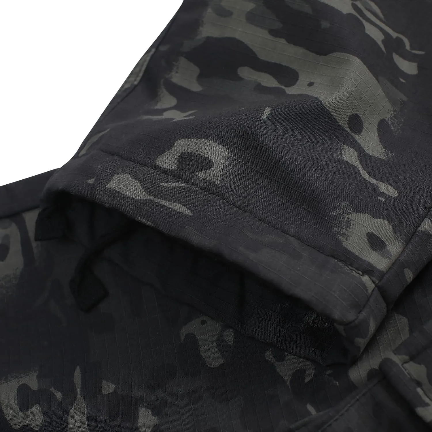 Men's Fleece Lined Camo Hiking Tactical Ripstop Pants Winter Outdoor Work Cargo Pants with 8Pockets No Belt