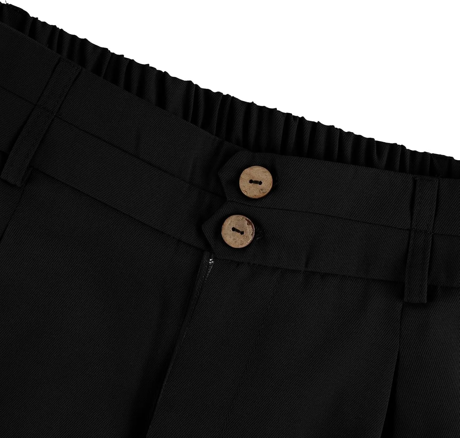 Wide Leg Dress Pants Women Baggy Button High Waisted Palazzo Pants Comfy Flowy Business Casual Slacks with Pockets