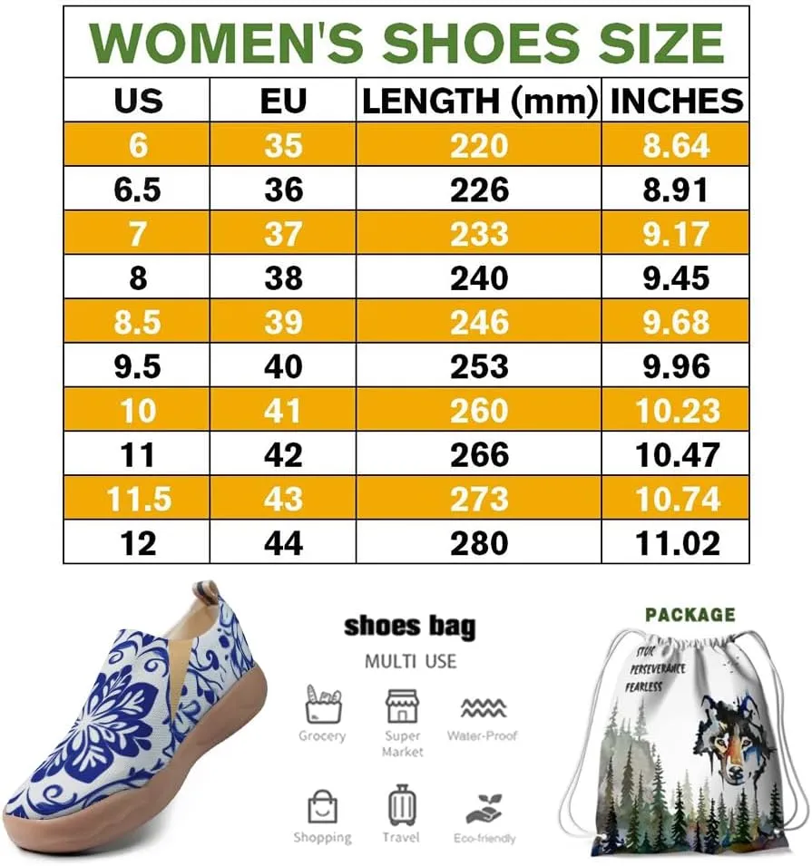 Women's Floral Slip-on Shoes Various Styles Comfortable Lightweight Art Travel Sneakers Casual Floral Fashion Loafers