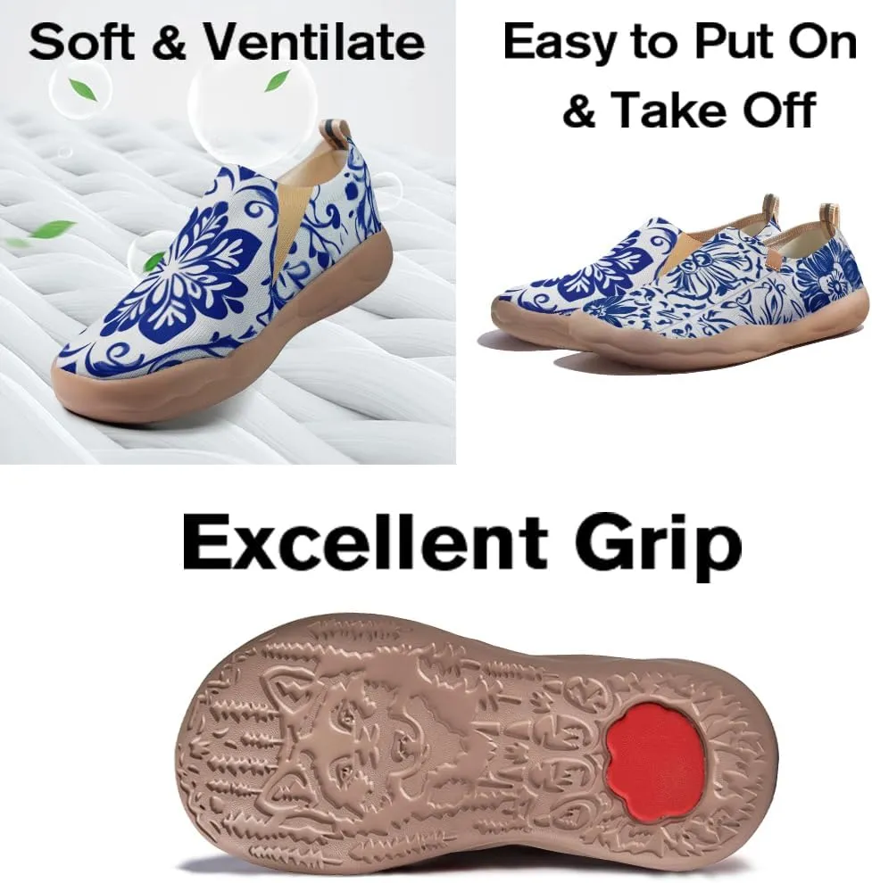 Women's Floral Slip-on Shoes Various Styles Comfortable Lightweight Art Travel Sneakers Casual Floral Fashion Loafers